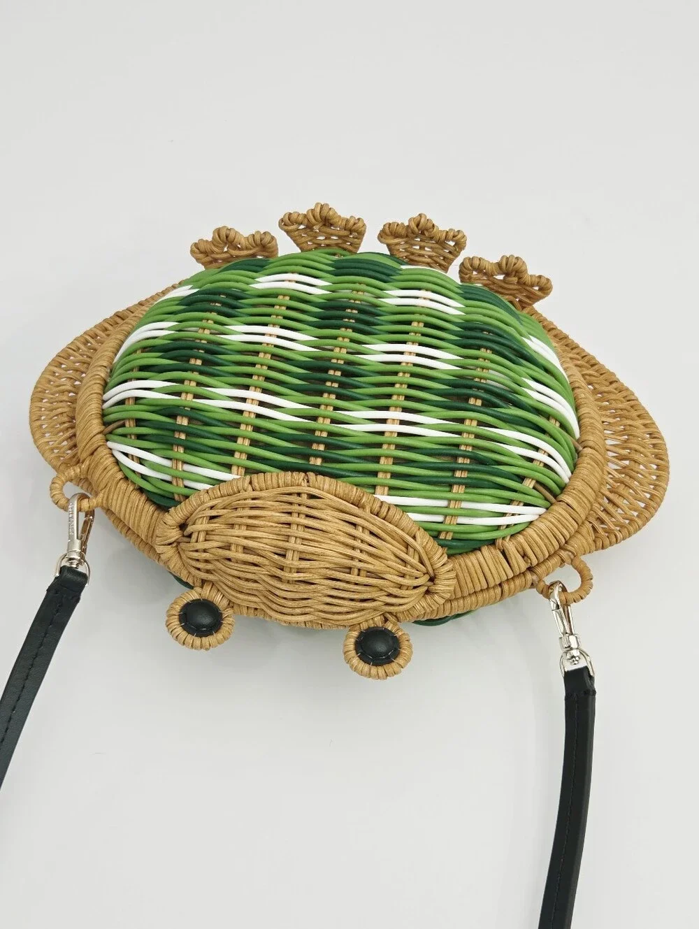 NEW KATE SPADE HOPPKINS WICKER FROG BAG - Picture 4 of 9